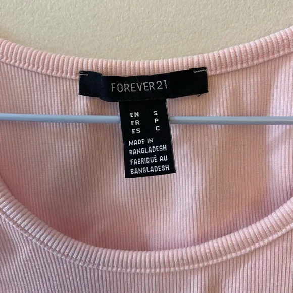 Forever 21 Pink Ribbed Tank Top - Picture 2 of 3